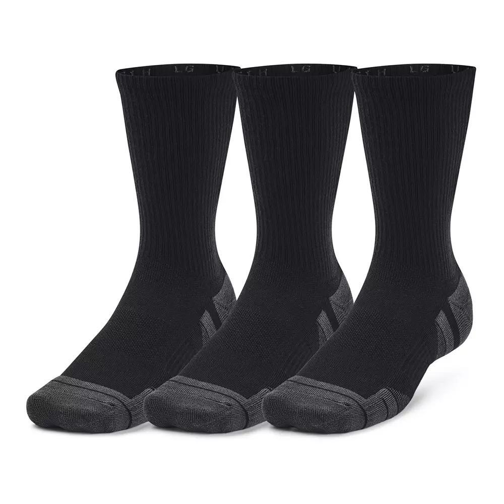 Under Armour Performance Tech 3-Pack Crew Socks, Women's, Size: Large, Black Product Image