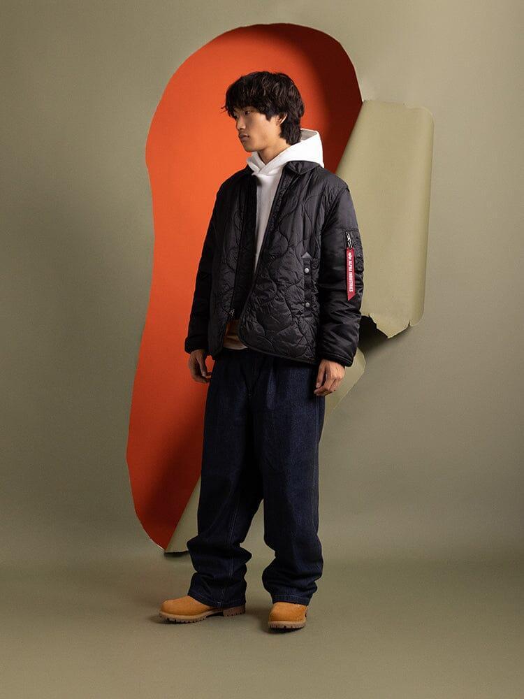 MIXED MEDIA QUILTED UTILITY JACKET Product Image