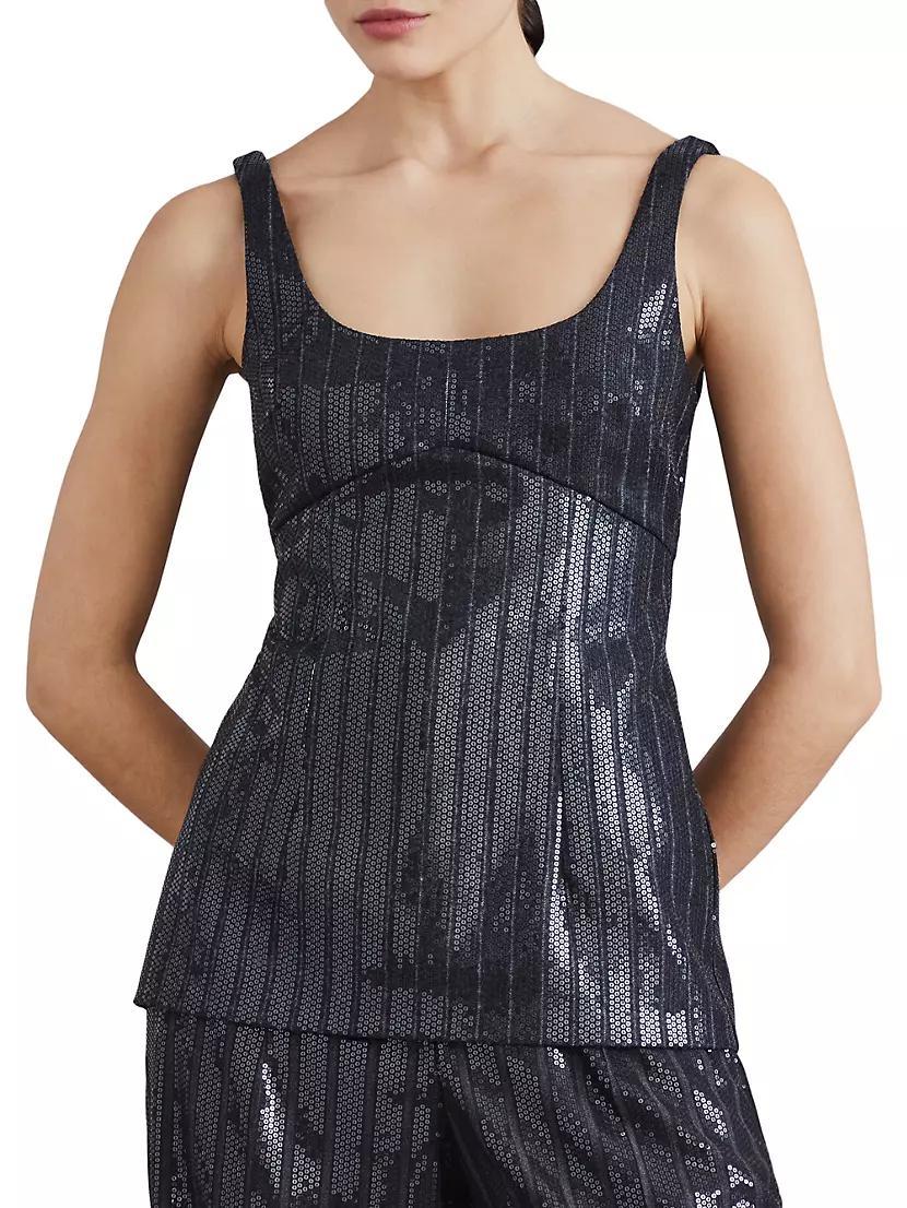 Virgin Wool Chalk Stripe Flannel Top Product Image