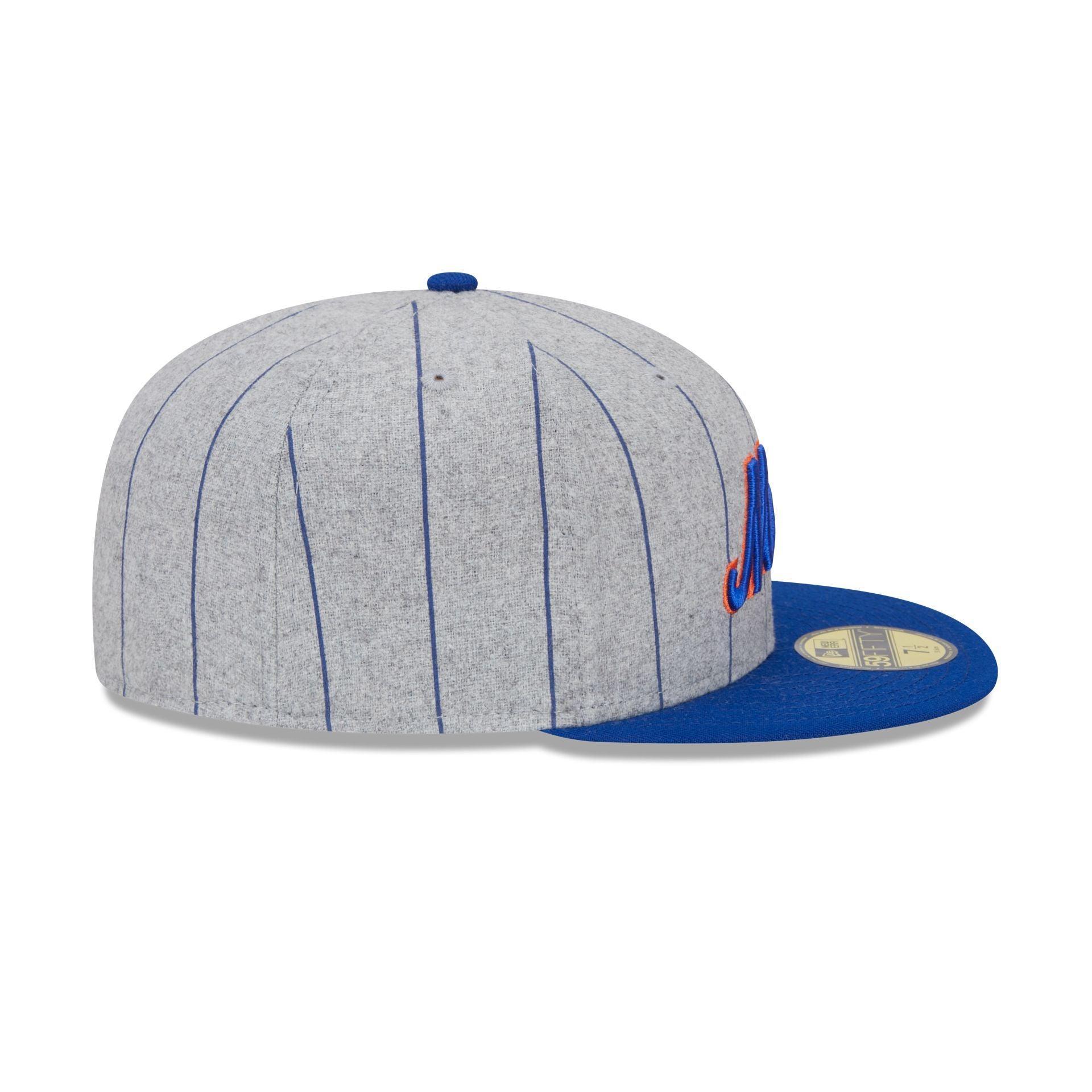 New York Mets Heather Pinstripe 59FIFTY Fitted Hat Male Product Image