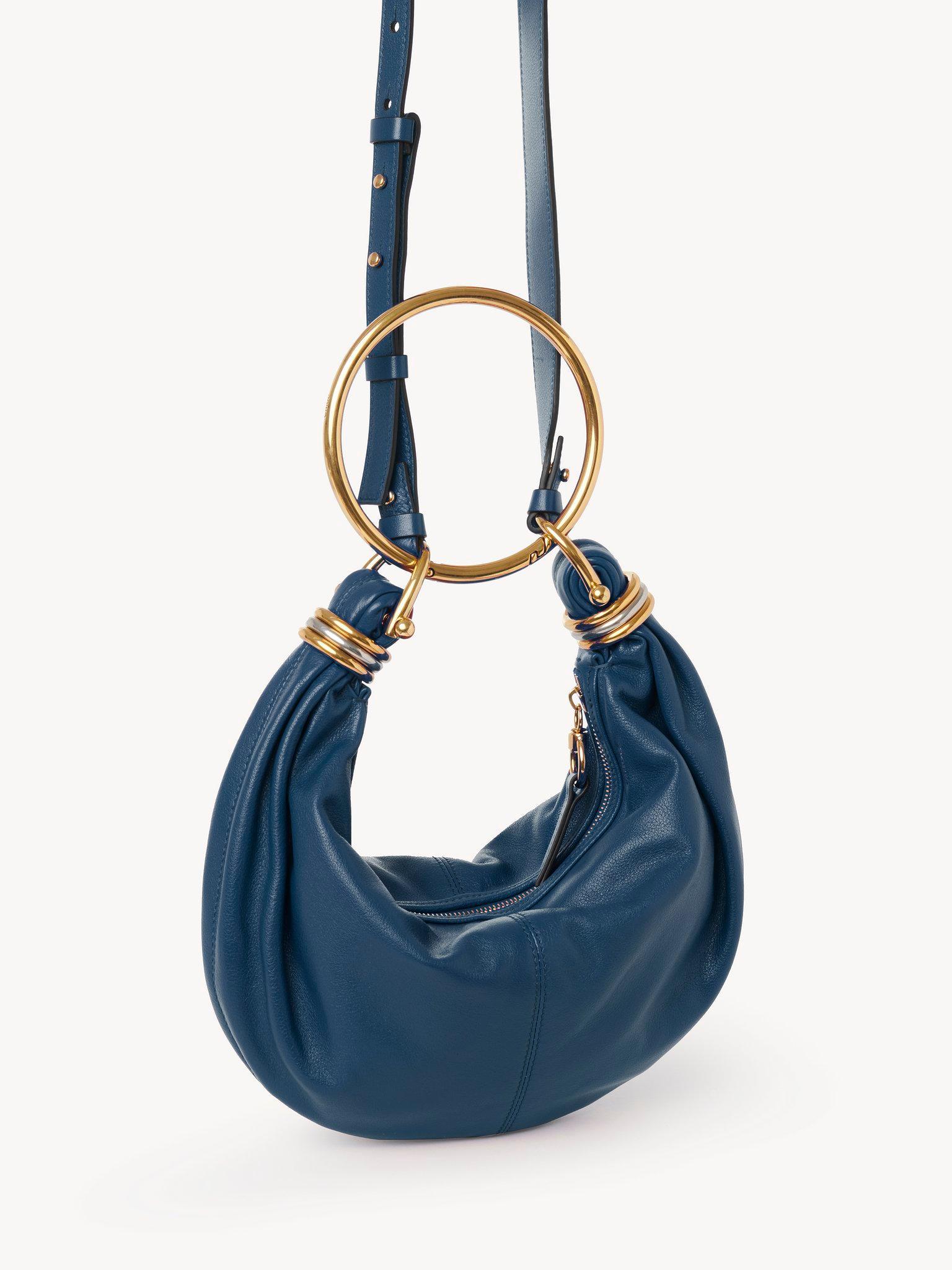 Small Bracelet hobo bag in grained leather Product Image