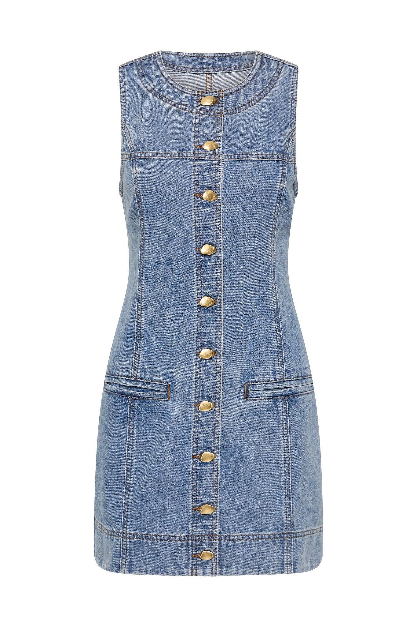 Holland Denim Mini Dress Product Image