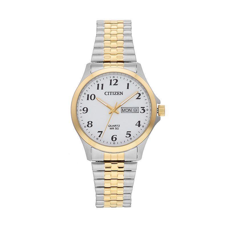 Citizen Men's Two Tone Stainless Steel Expansion Watch - BF5004-93A, Size: Large Product Image