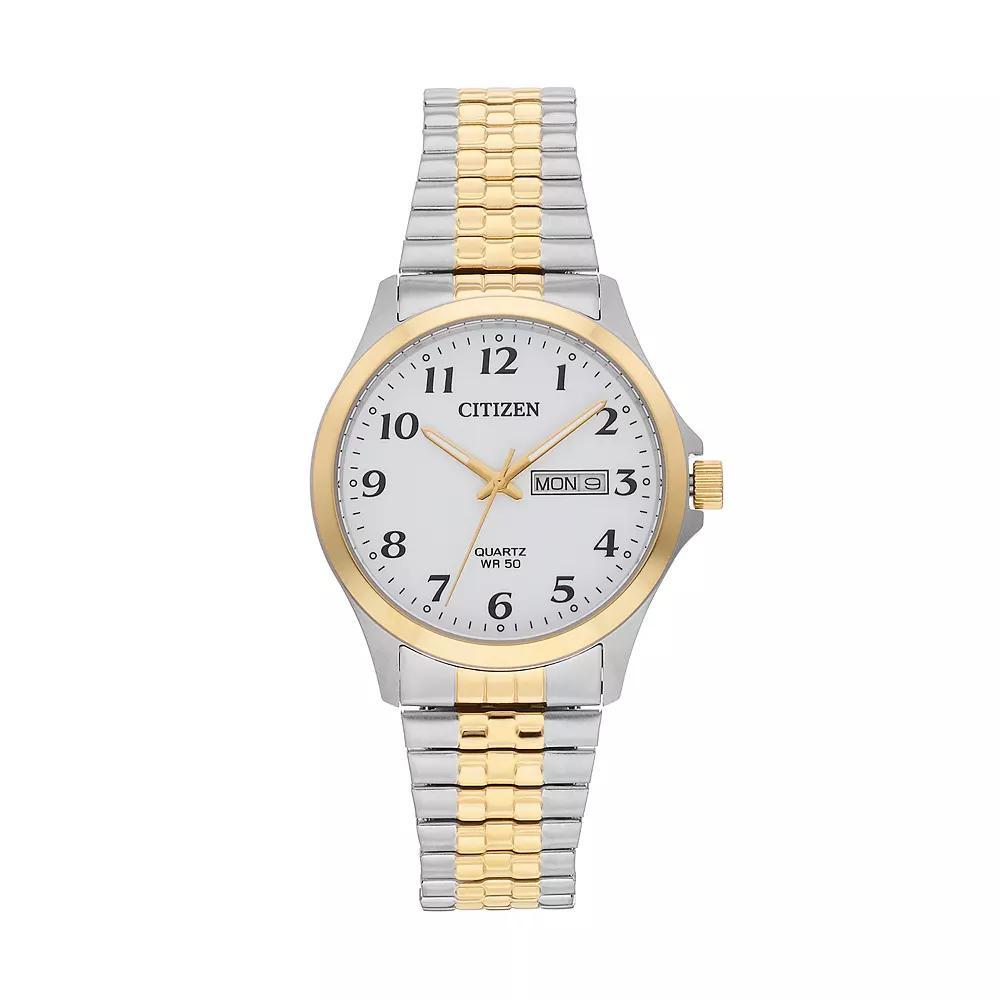 Citizen Men's Two Tone Stainless Steel Expansion Watch - BF5004-93A, Size: Large Product Image
