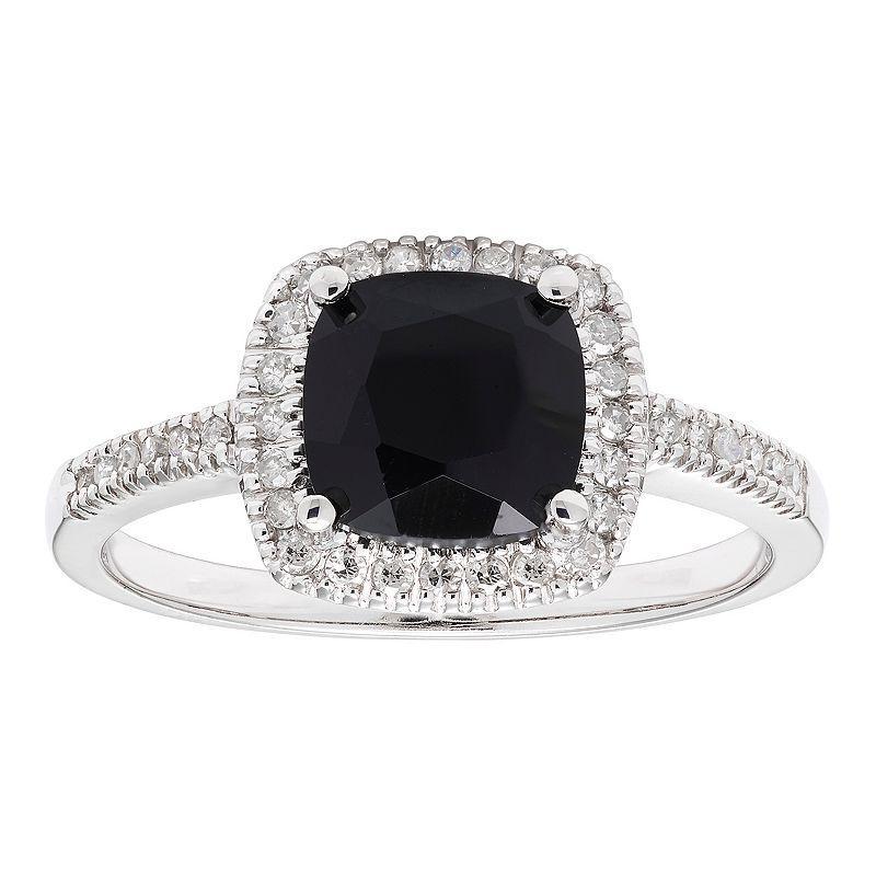 Onyx 10K Gold & 1/5 Carat T.W. Diamond Frame Ring, Womens Pink Product Image