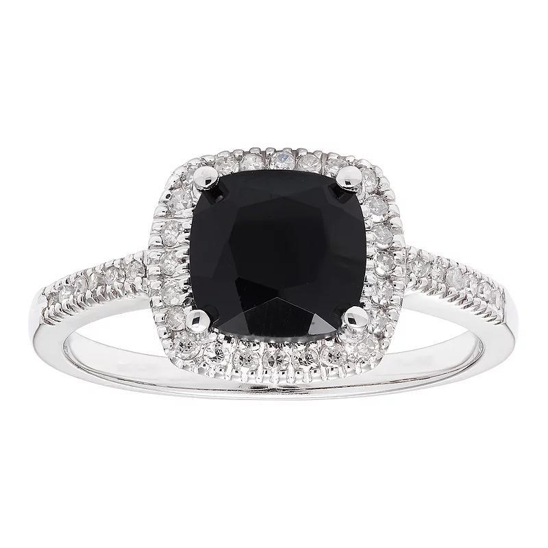 Onyx 10K Gold & 1/5 Carat T.W. Diamond Frame Ring, Womens Pink Product Image
