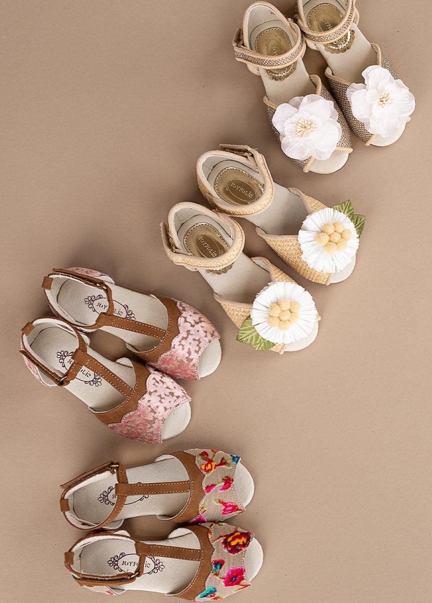 Mercedes Peep Toe Flats in Gold Girls Product Image