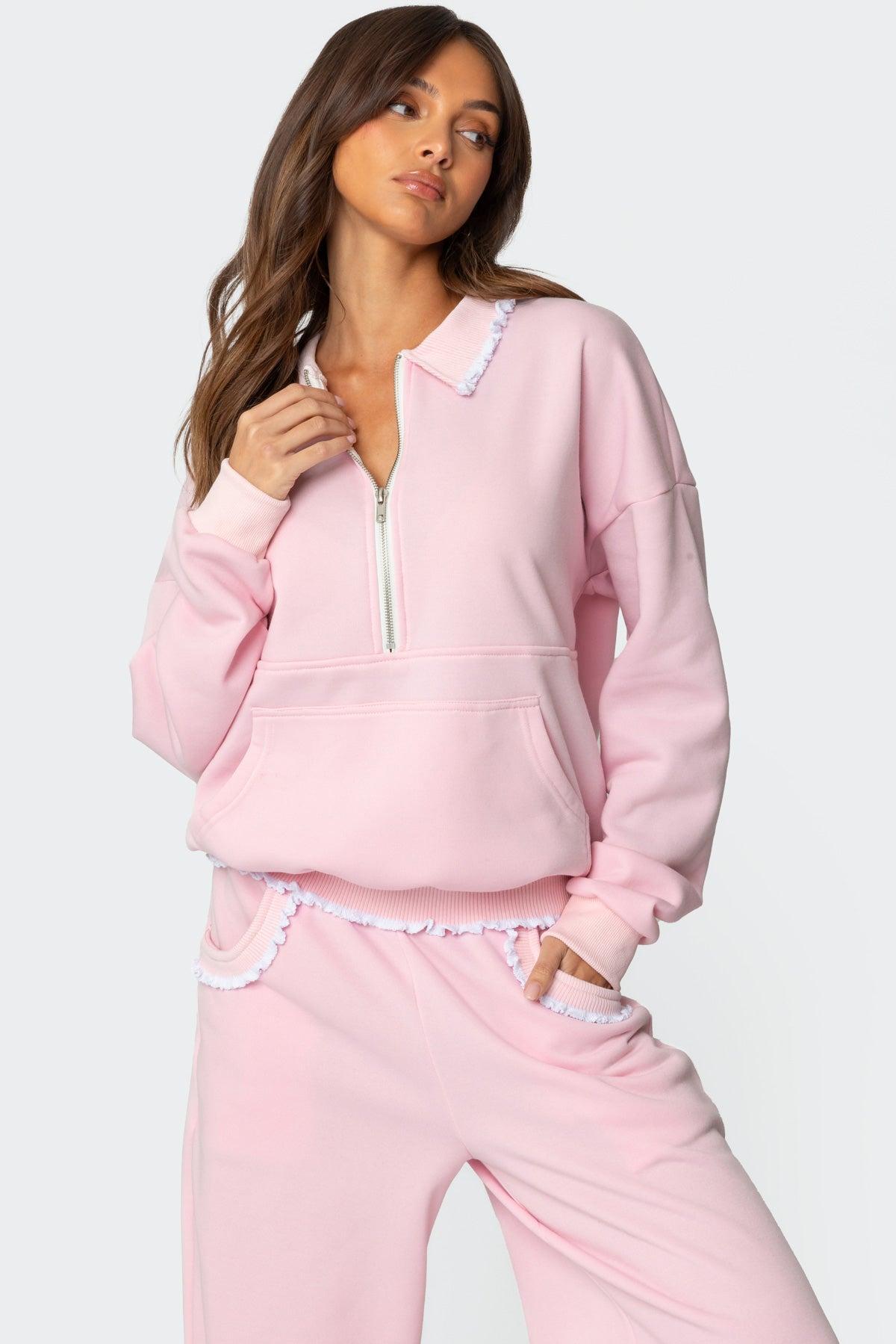 Ashtin Ruffle Trim Sweatshirt Product Image