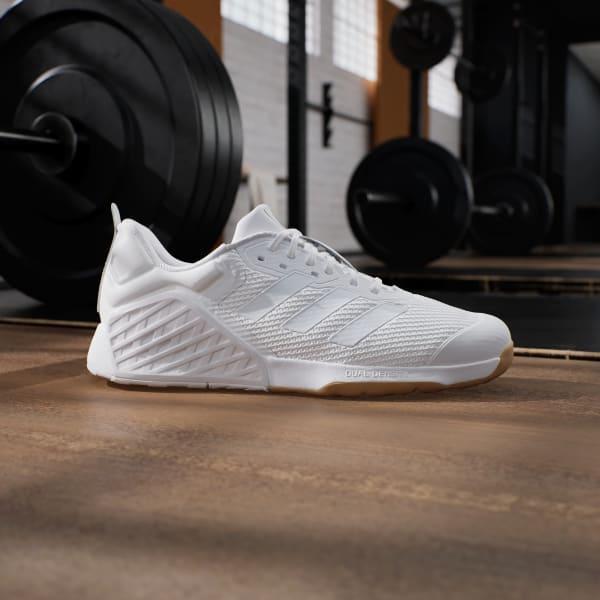 adidas Dropset 3 strength training shoes Cloud White M 14 / W 15 Unisex Product Image