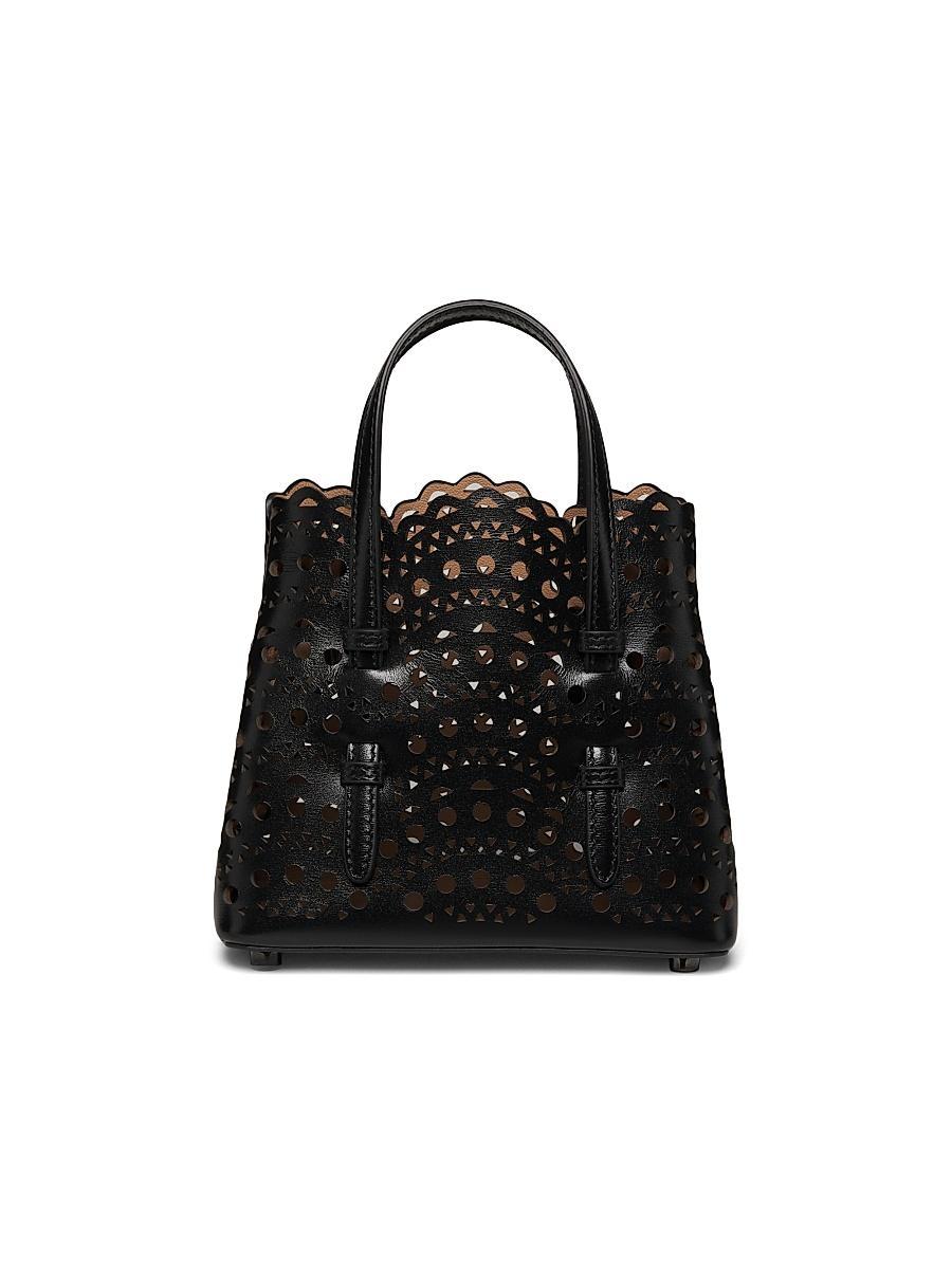 Womens Mini Mina Perforated Leather Tote Product Image