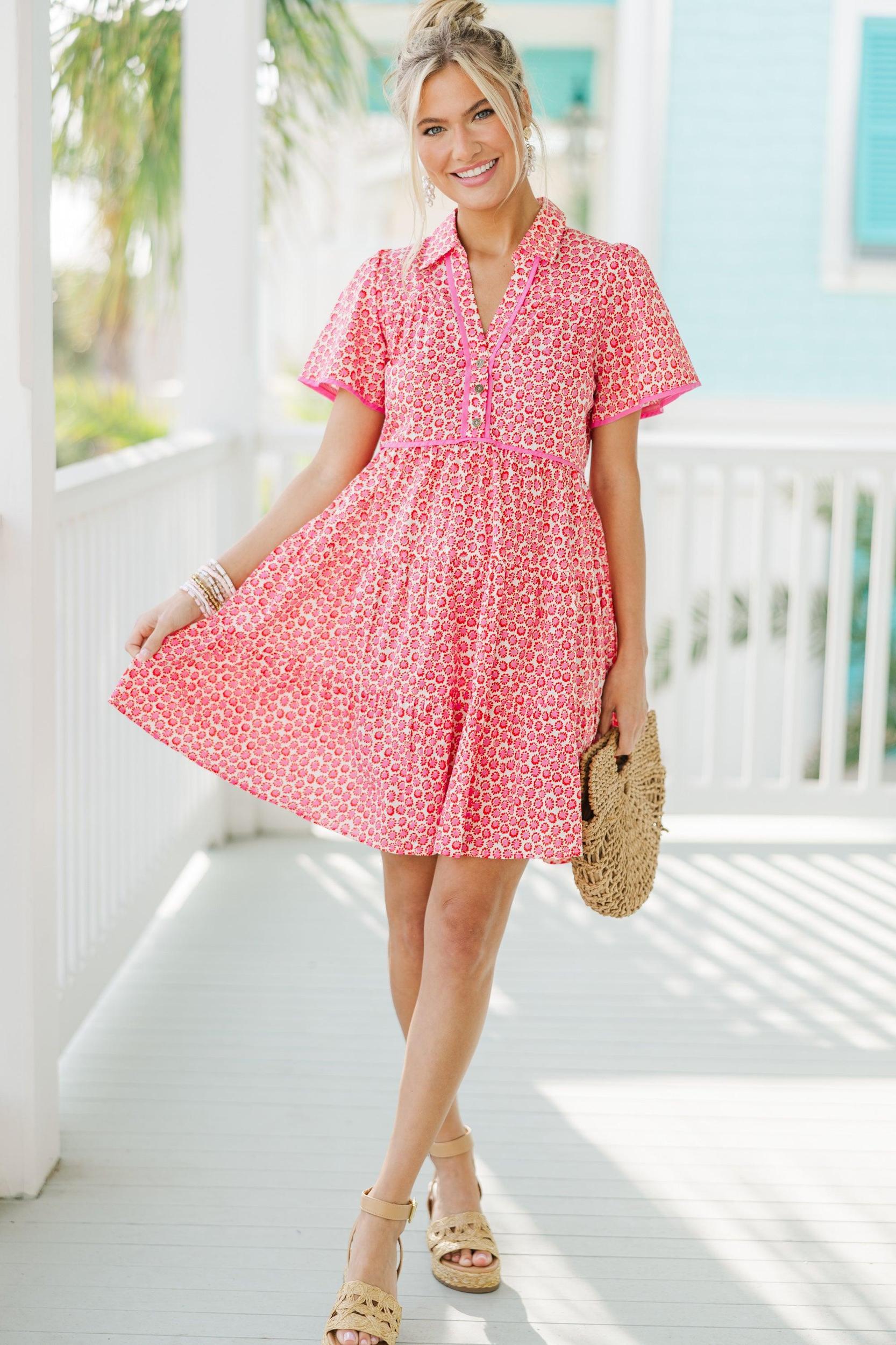 You're The One Pink Floral Dress Female Product Image