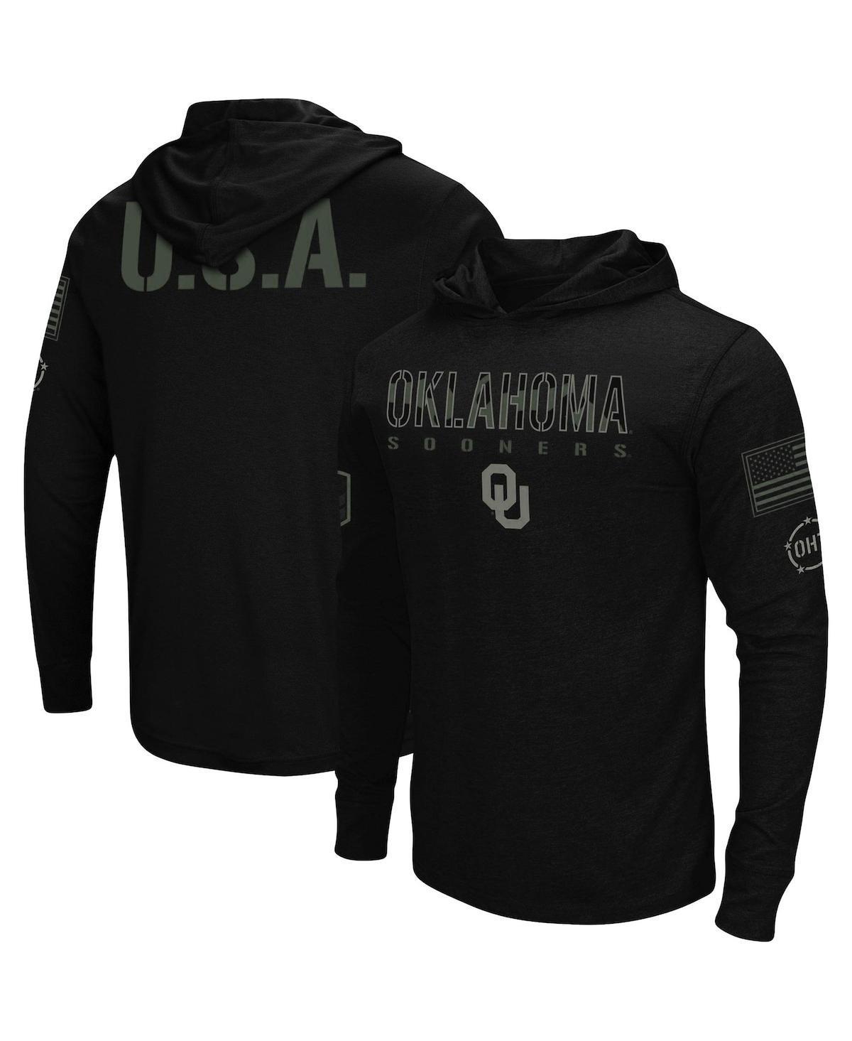 Mens Colosseum Oklahoma Sooners OHT Military Appreciation Hoodie Long Sleeve T-Shirt Product Image