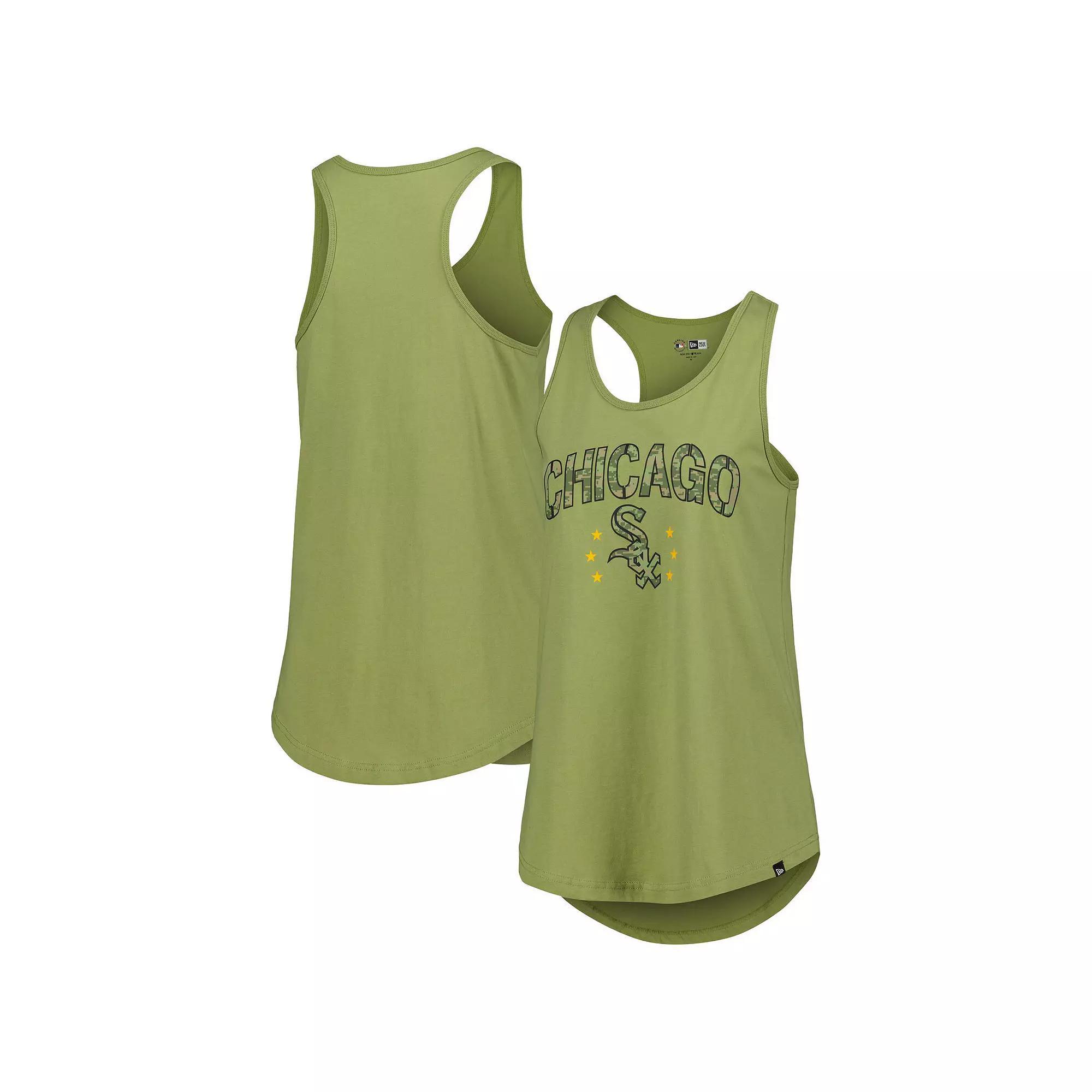 Women's New Era Olive Chicago White Sox Armed Forces Day Tank Top, Size: Small, Team Product Image