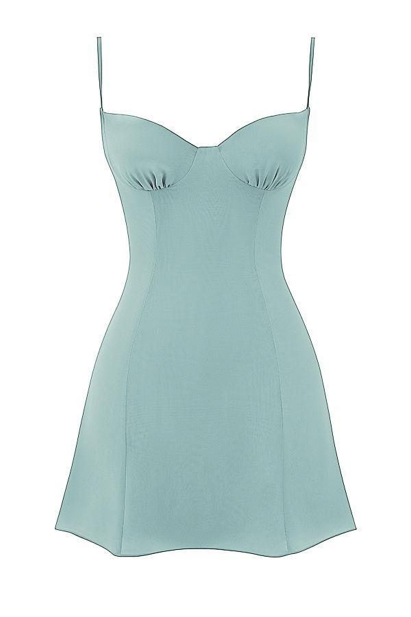 Christiana  light jade mini dress Product Image