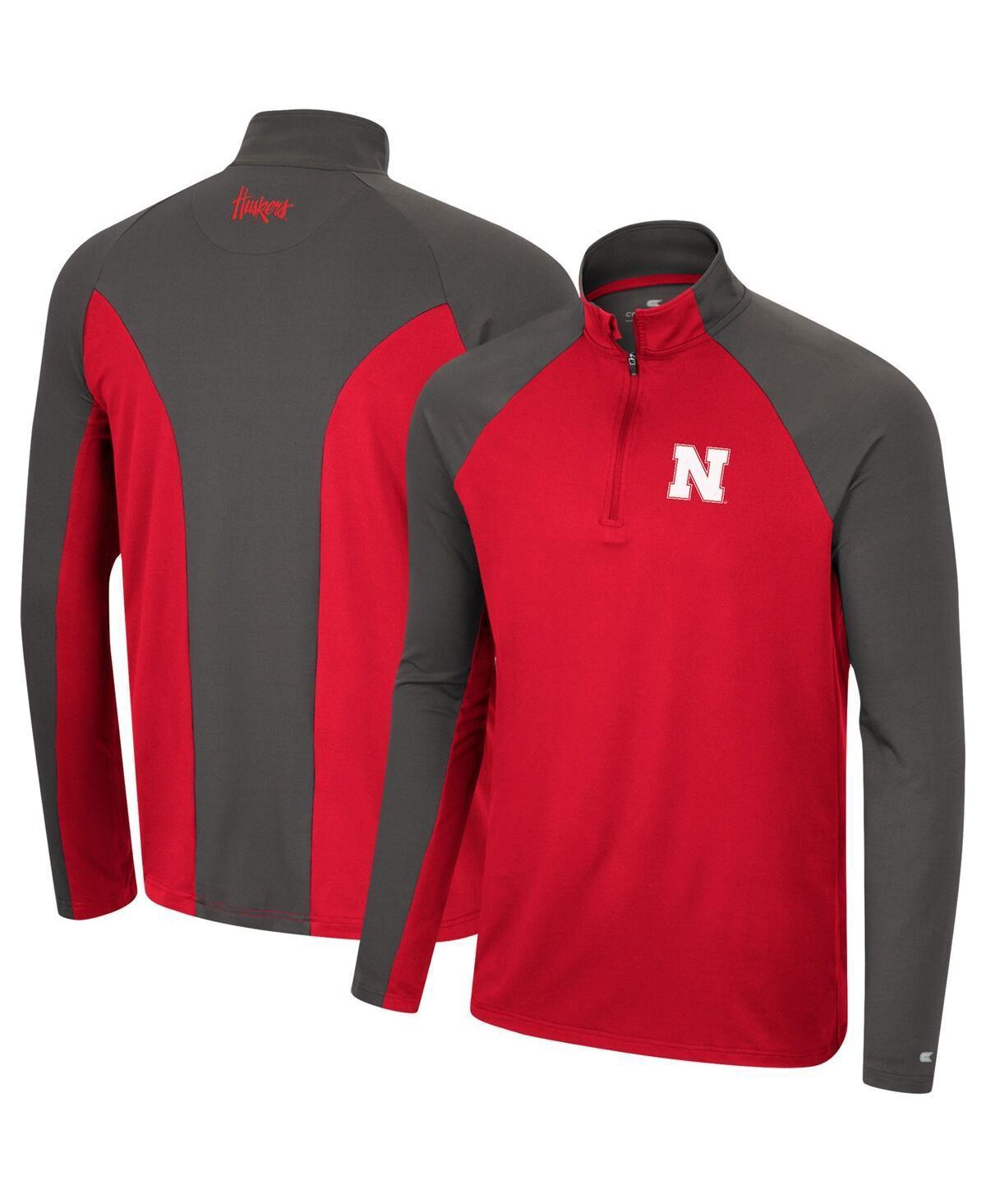 Men's Colosseum Navy/Charcoal Virginia Cavaliers Two Yutes Raglan Quarter-Zip Windshirt, Size: XL, Blue Product Image