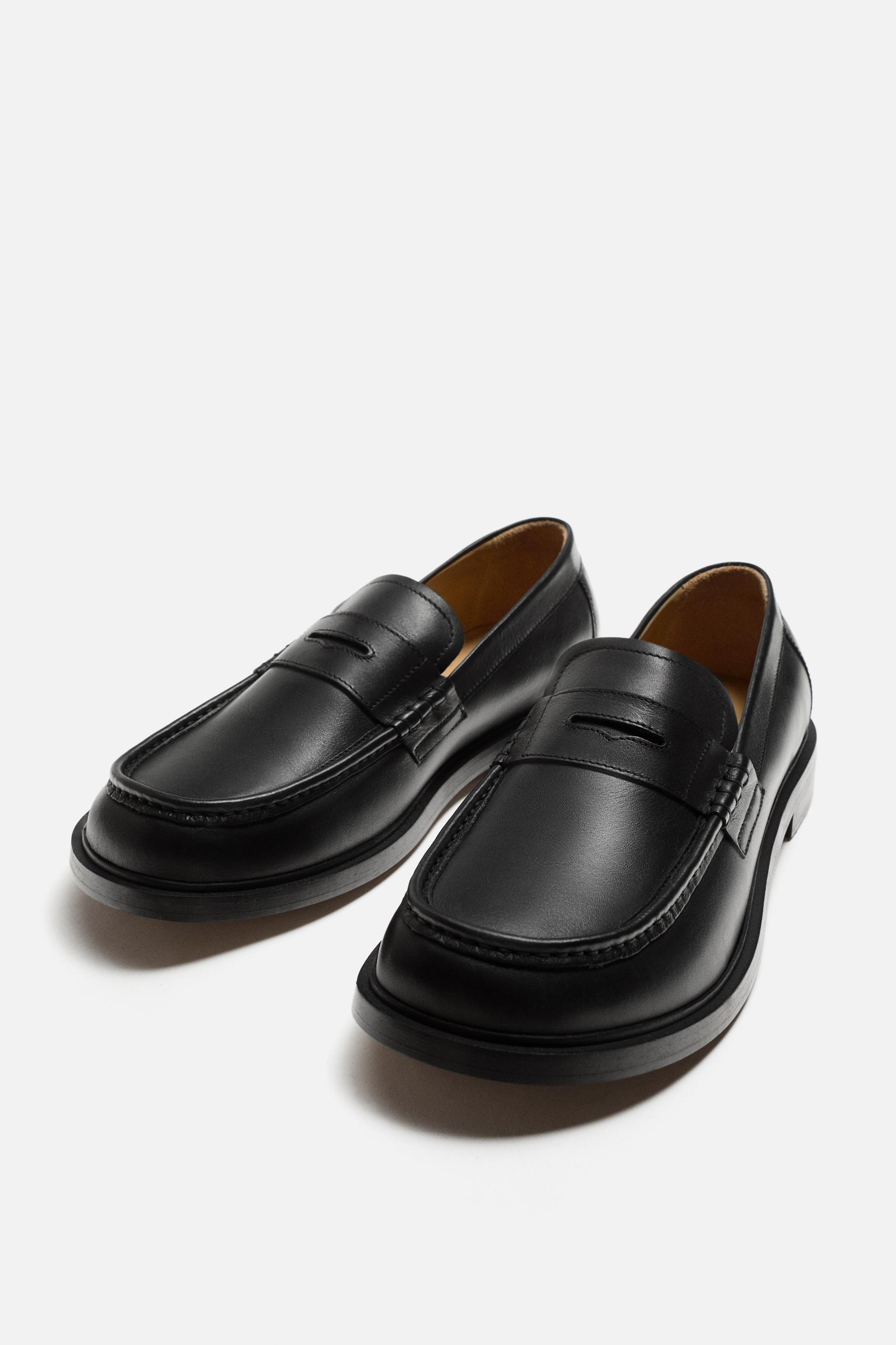 LEATHER PENNY LOAFERS Product Image