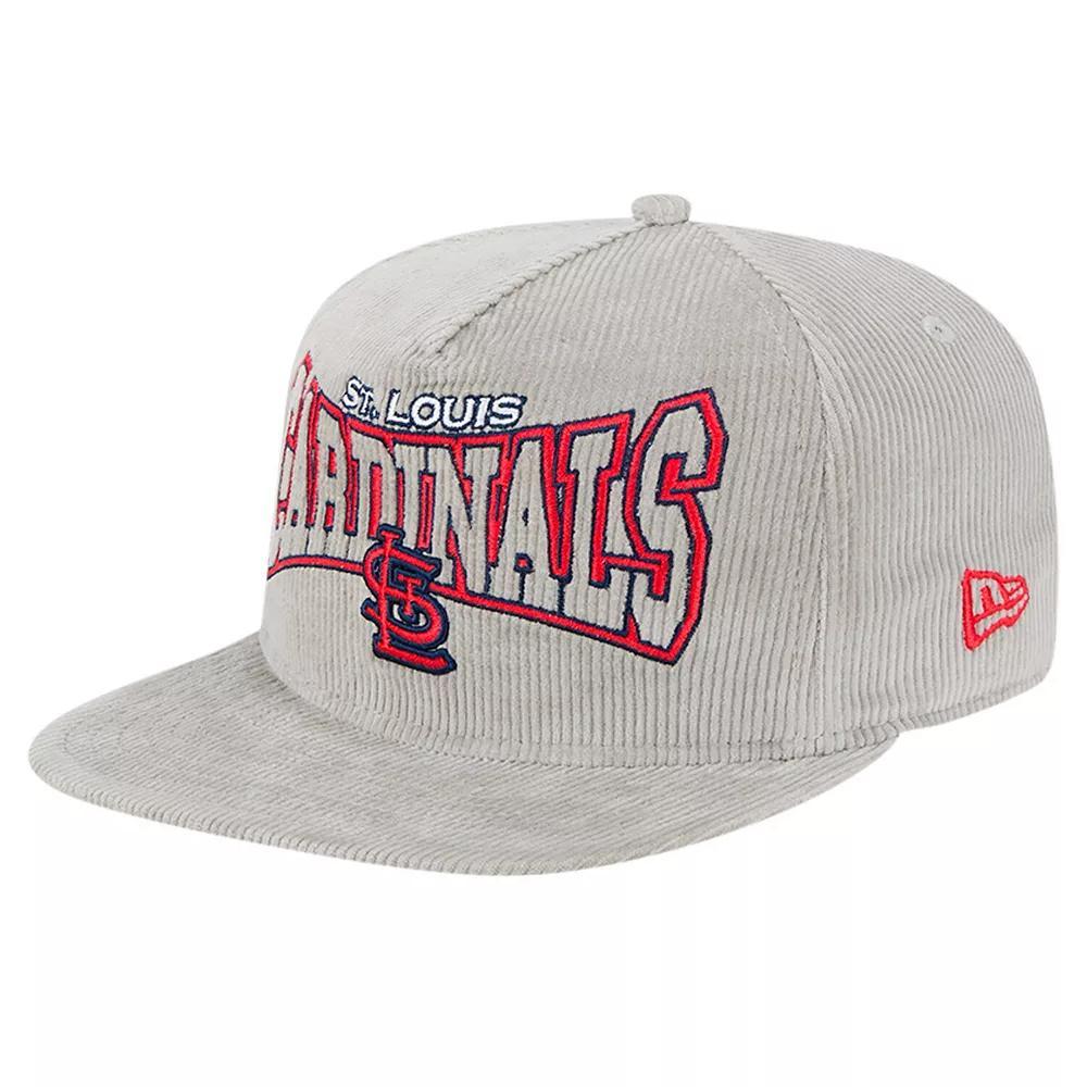 Mens New Era Gray St. Louis Cardinals Corduroy Golfer Snapback Hat Product Image