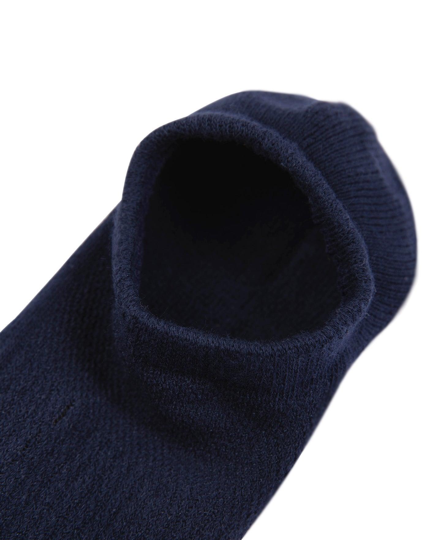 Colored Cotton No Show Socks - Navy Product Image