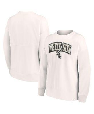 Women's Fanatics Branded Cream Chicago White Sox Leopard Pullover Sweatshirt, Size: XS, Beige Product Image