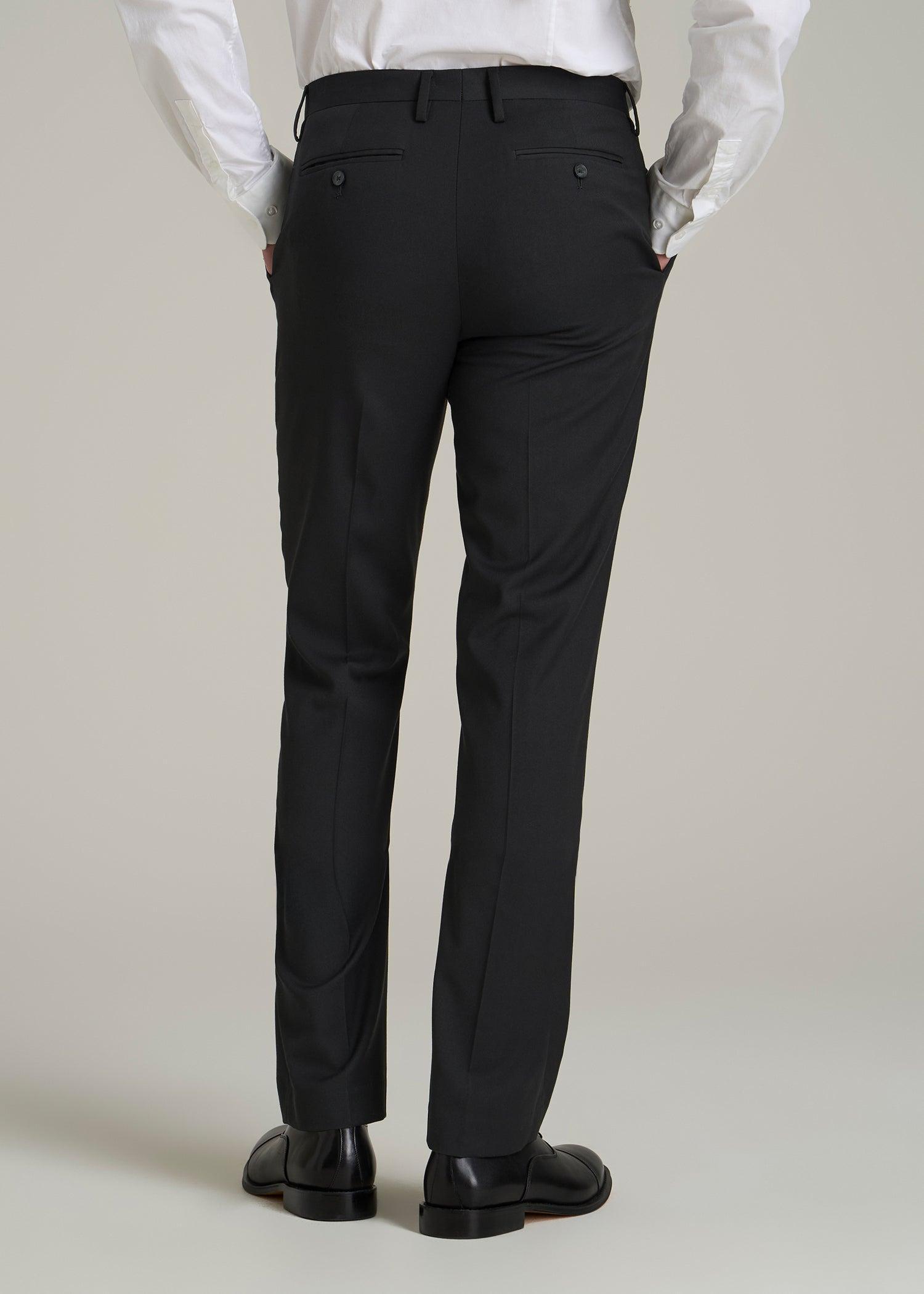 Suit Trousers for Tall Men in Black Product Image