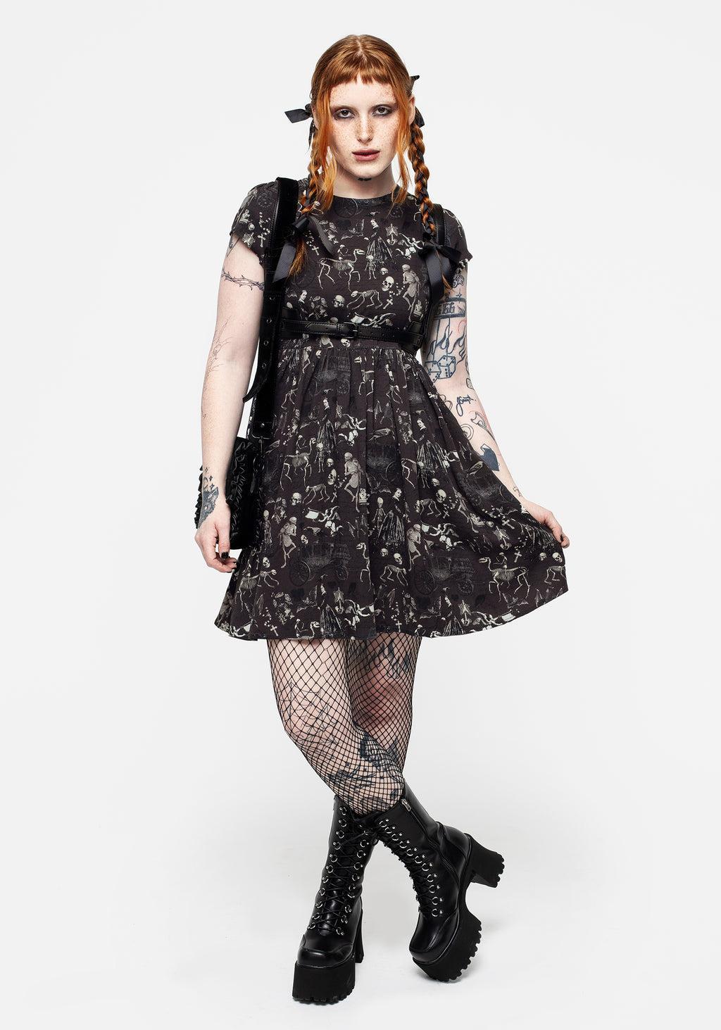 Melancholia Mini Skater Dress Product Image