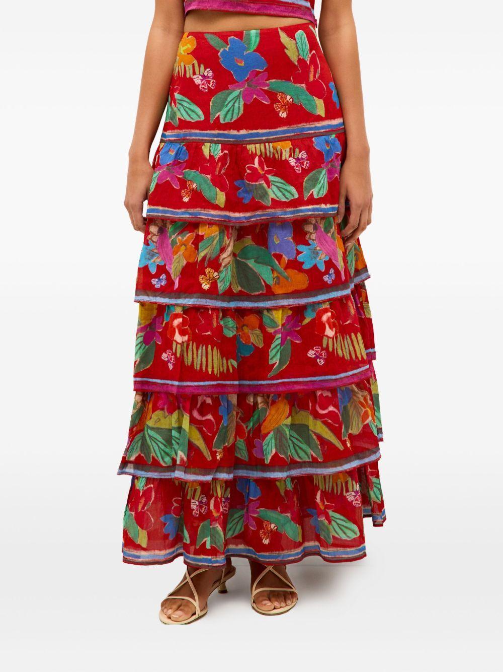 Christie floral-print maxi skirt Product Image