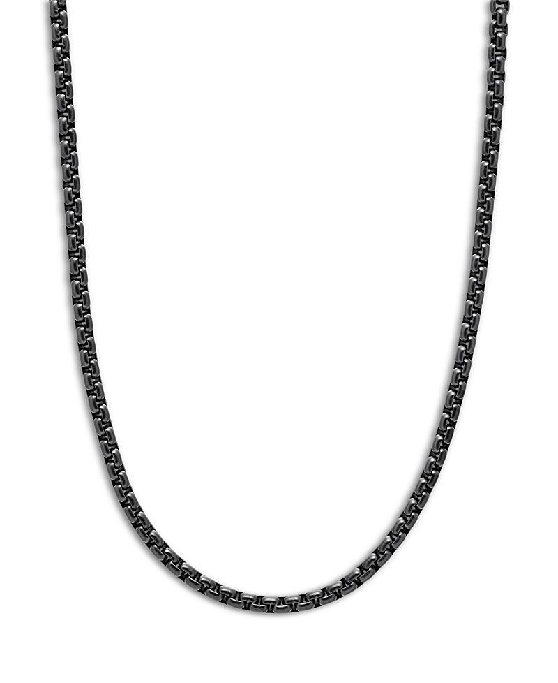 Mens PVD-Coated Stainless Steel Box Chain Necklace Product Image