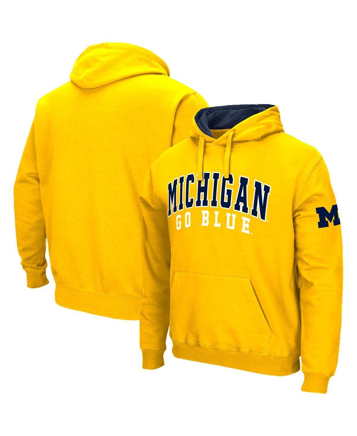 Men's Colosseum Maize Michigan Wolverines Double Arch Pullover Hoodie, Size: Small, Gold Product Image