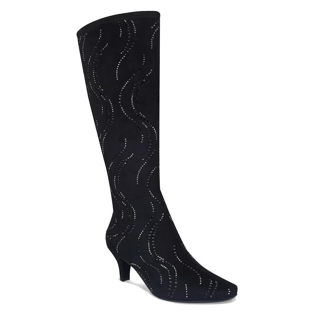 Women's Impo Namora Embellished Stretch Boots, Size: 8.5 Medium, Black Product Image