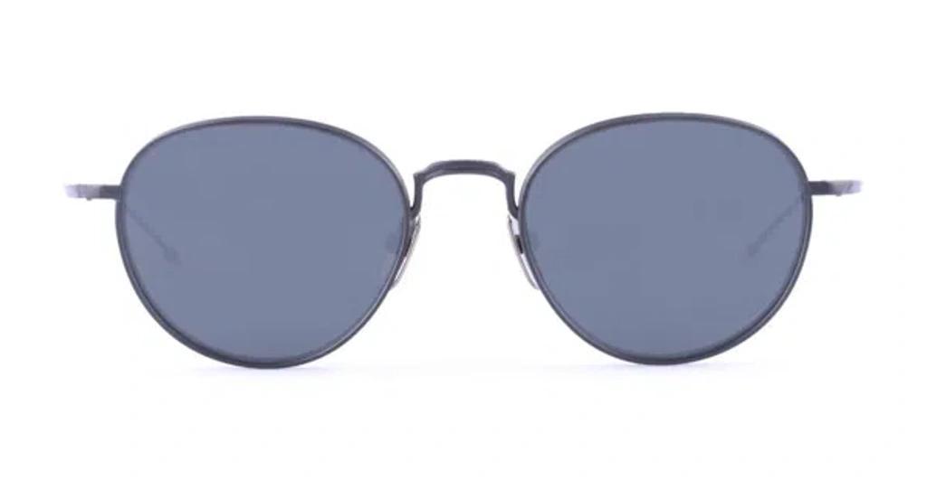 THOM BROWNE Eyewear Round Frame Sunglasses In Black Product Image