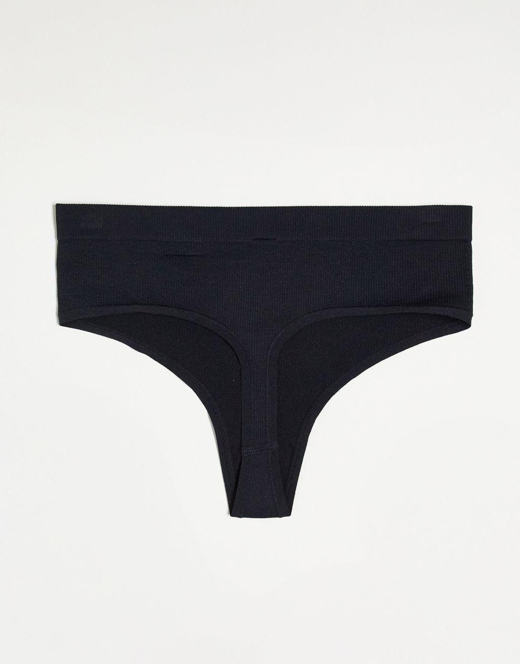 Lindex seamless rib high waist thong 3 pack Product Image