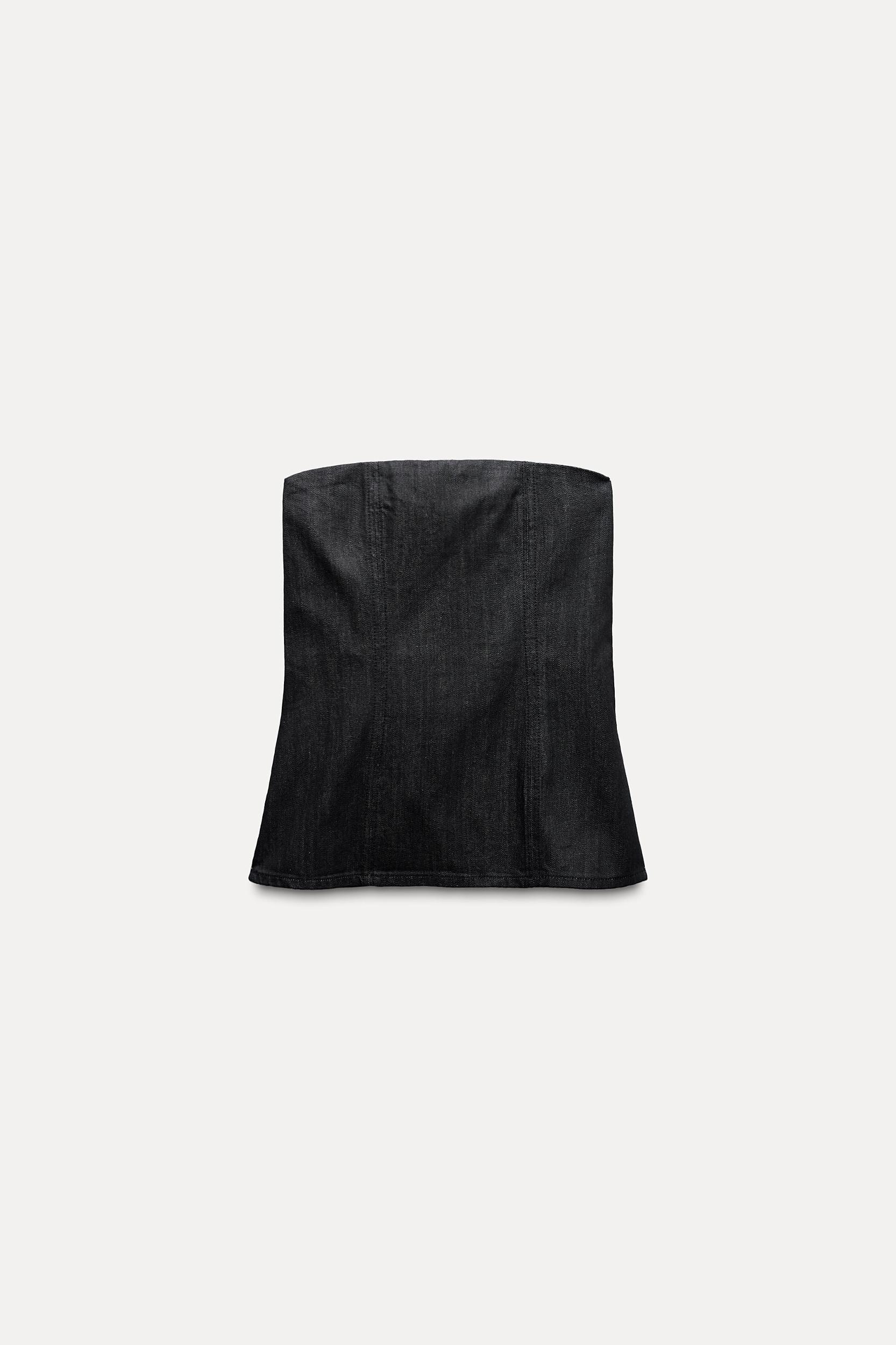 DENIM BANDEAU TOP ZW COLLECTION Product Image