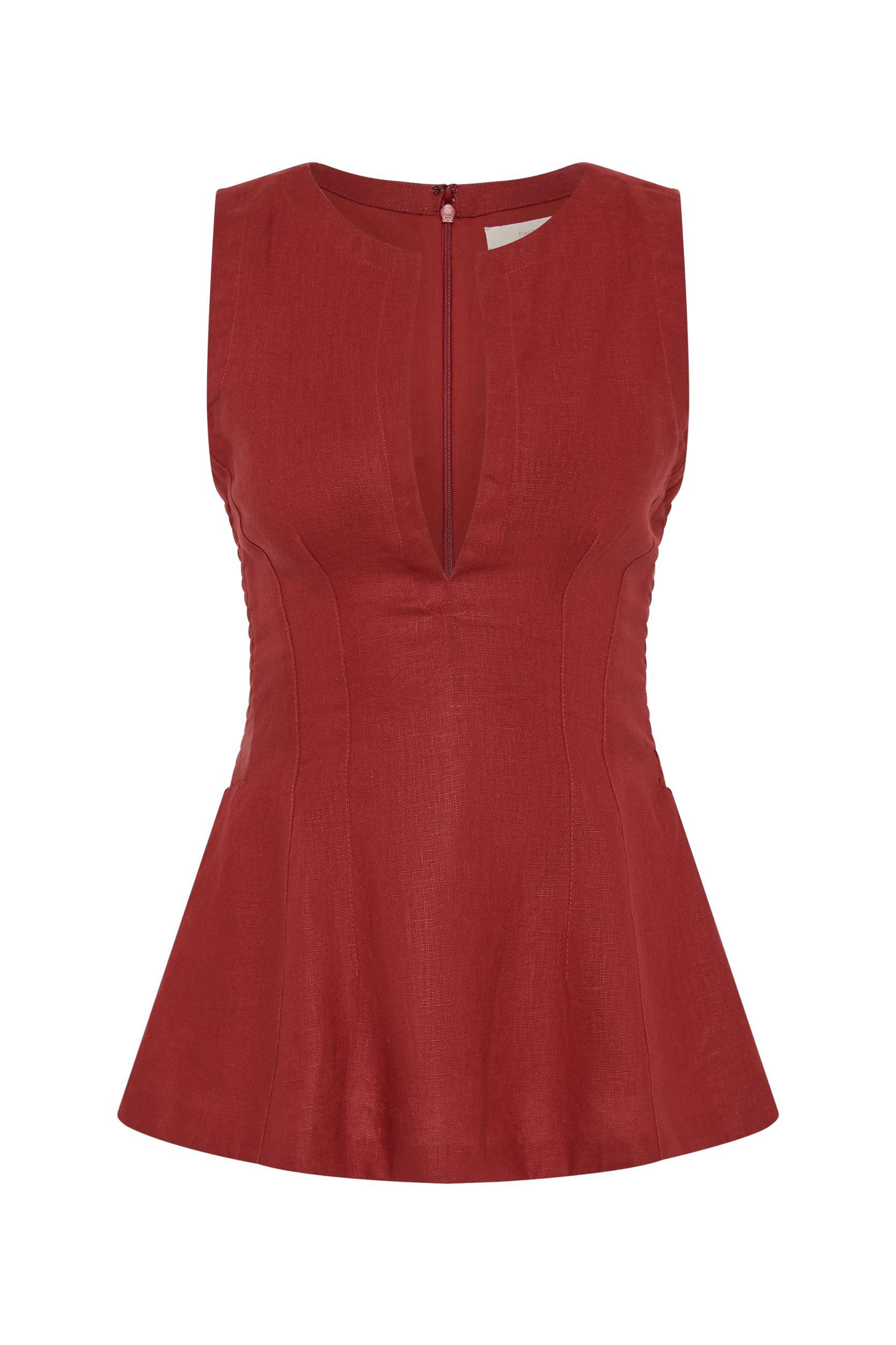 Melia Top Deep Red Product Image