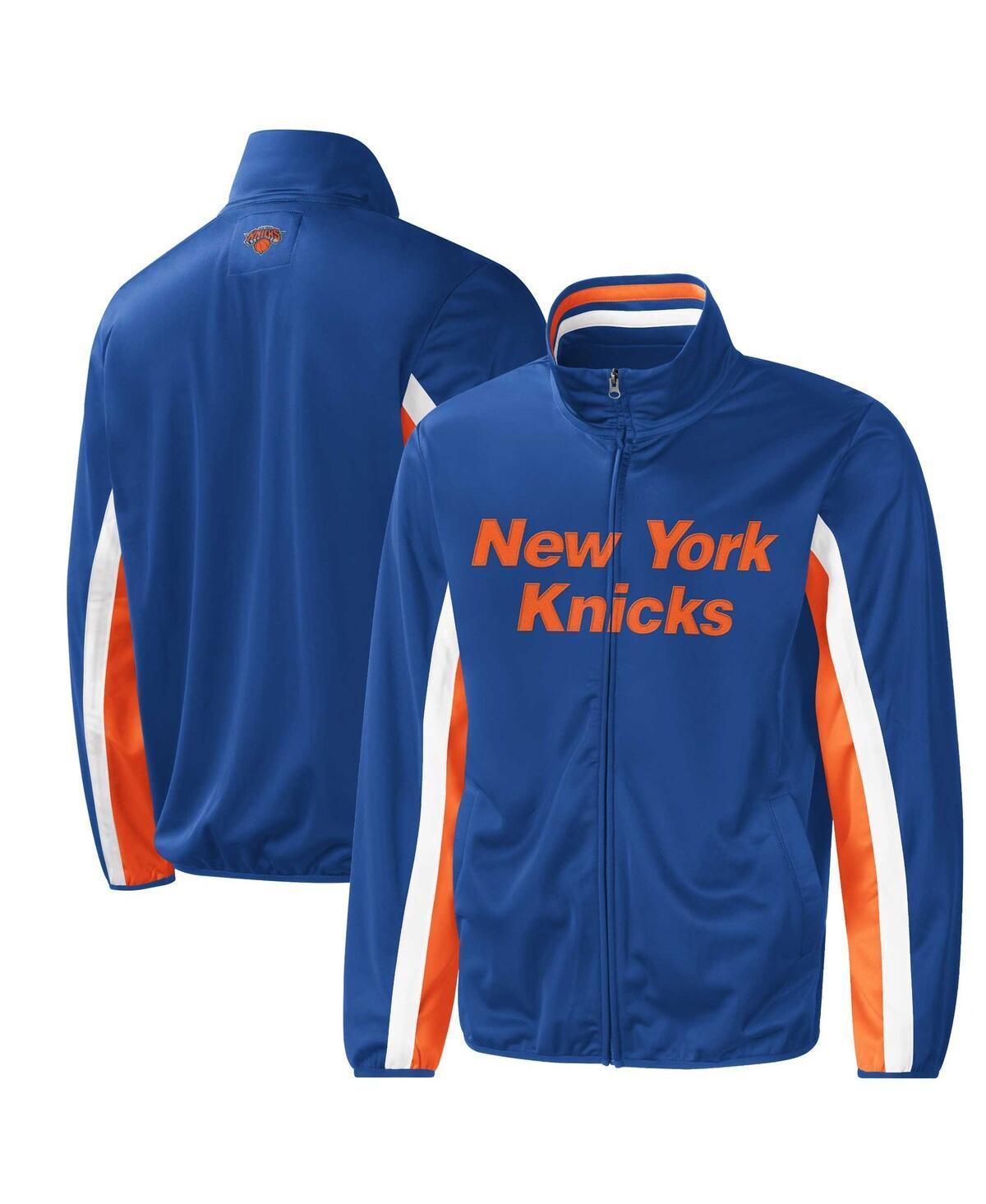 Men's G-III Sports by Carl Banks Blue New York Knicks Contender Wordmark Full-Zip Track Jacket, Size: Large Product Image