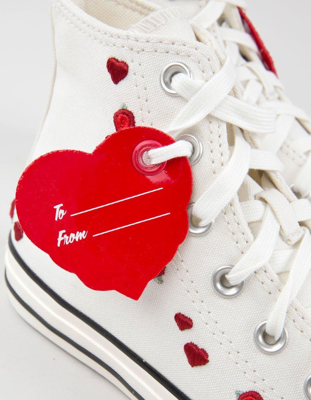 CONVERSE Chuck Taylor All Star Roses Embroidered Womens High Top Shoes Product Image