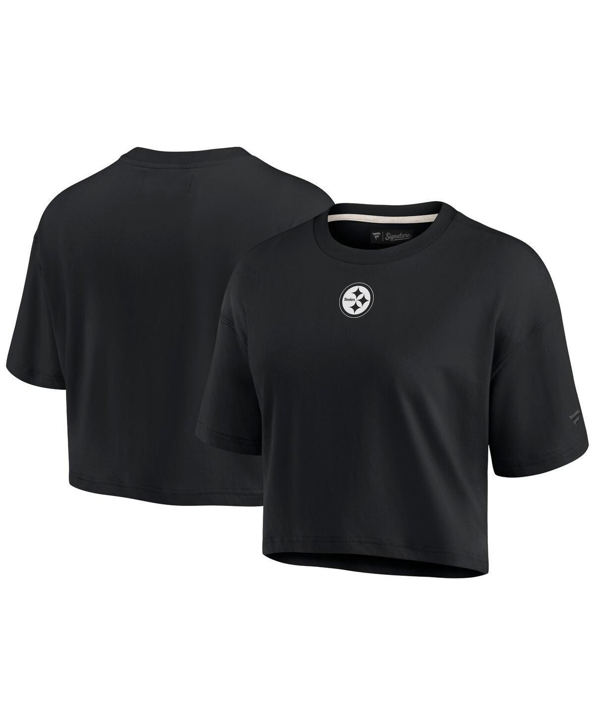 Women's Fanatics Signature Black San Francisco 49ers Super Soft Short Sleeve Cropped T-Shirt, Size: 3XL Product Image