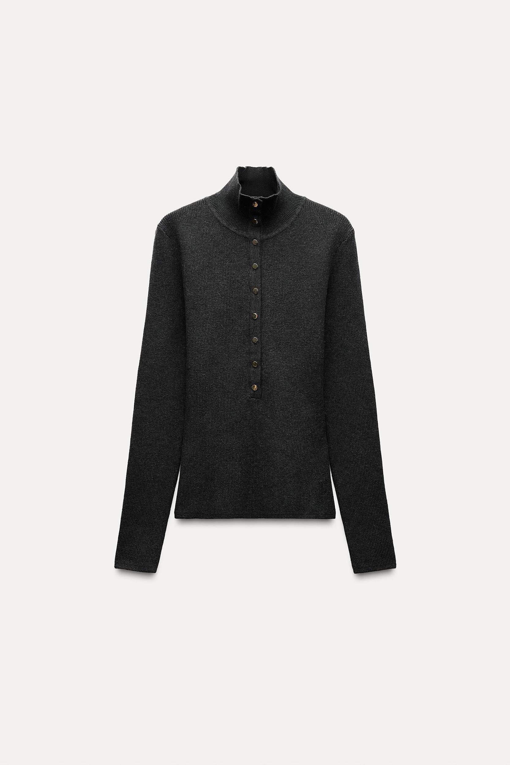 KNIT POLO TOP Product Image