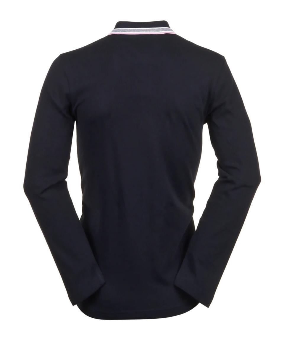 HUGO BOSS Contrast-color Logo Polo Shirt In Black Product Image