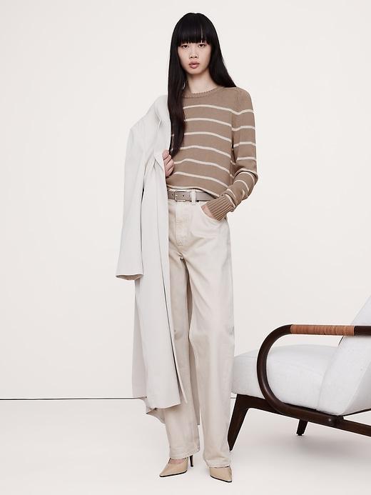 Cotton-Silk Crew-Neck Sweater Product Image