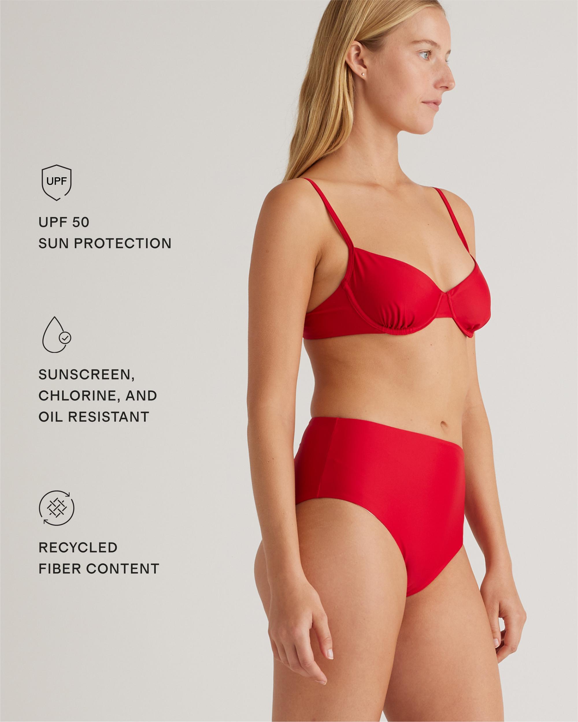 Quince | Women's Italian Demi Bikini Top Size XS, 78% Recycled Polyamide, 22% Spandex Product Image
