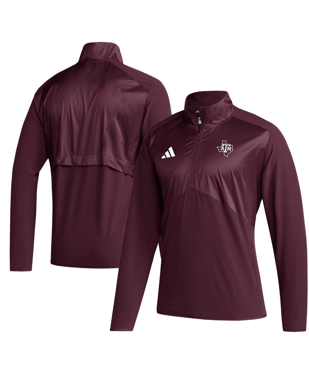 Mens adidas Navy Georgia Tech Yellow Jackets Sideline AEROREADY Raglan Sleeve Quarter-Zip Jacket Nc2 Blue Product Image