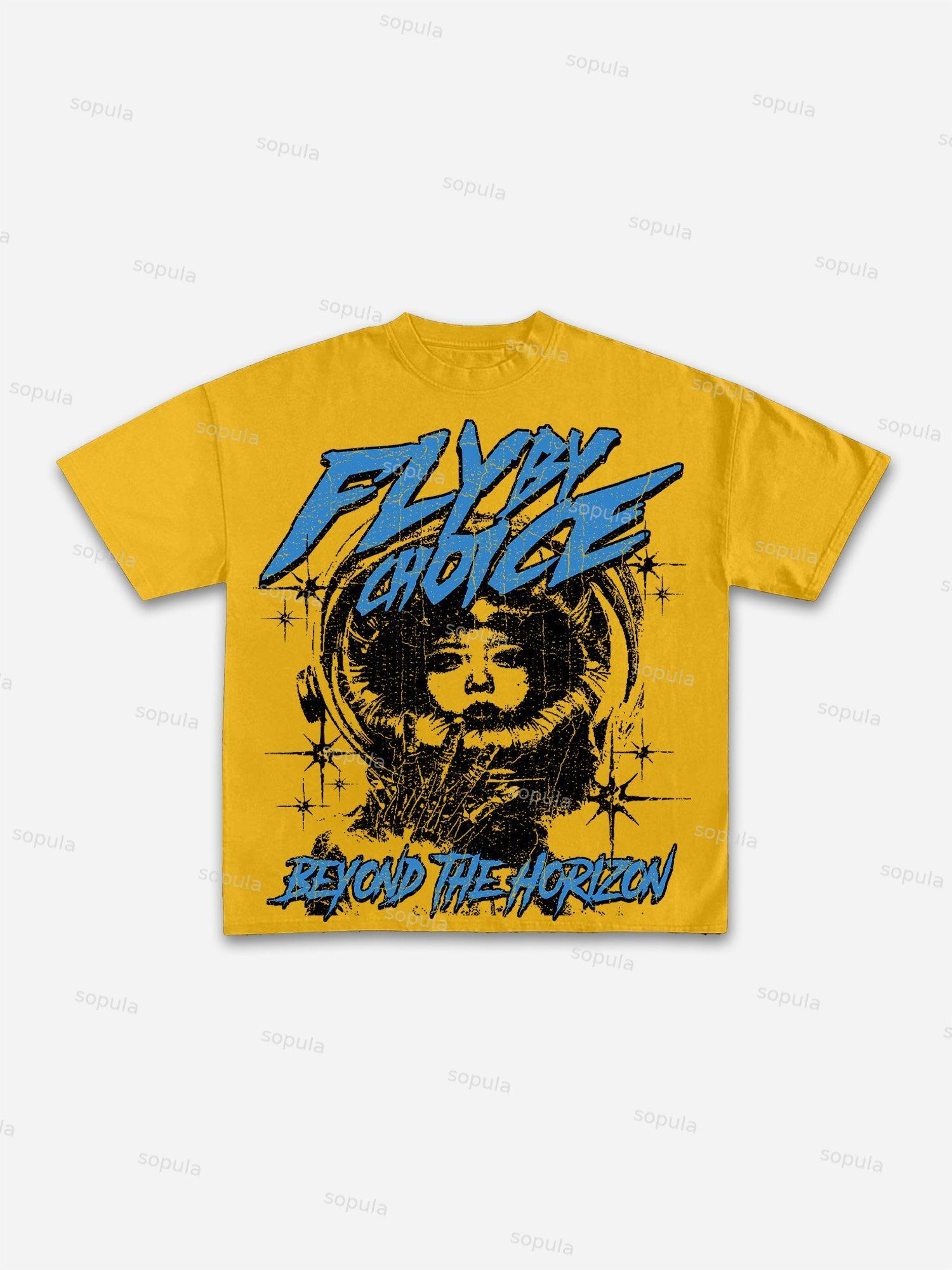 Fly By Choice Print Cotton T-shirt Product Image