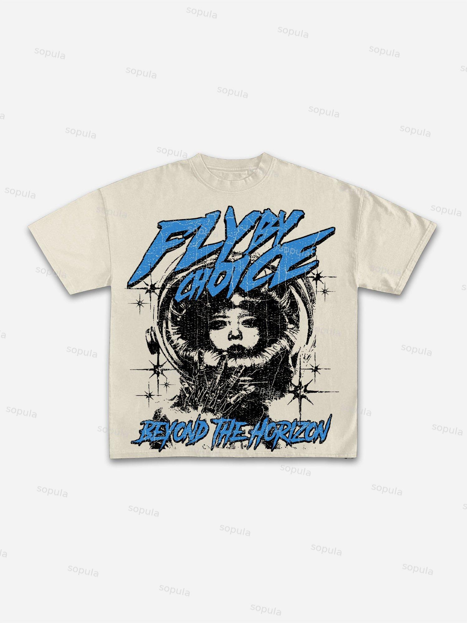 Fly By Choice Print Cotton T-shirt Product Image