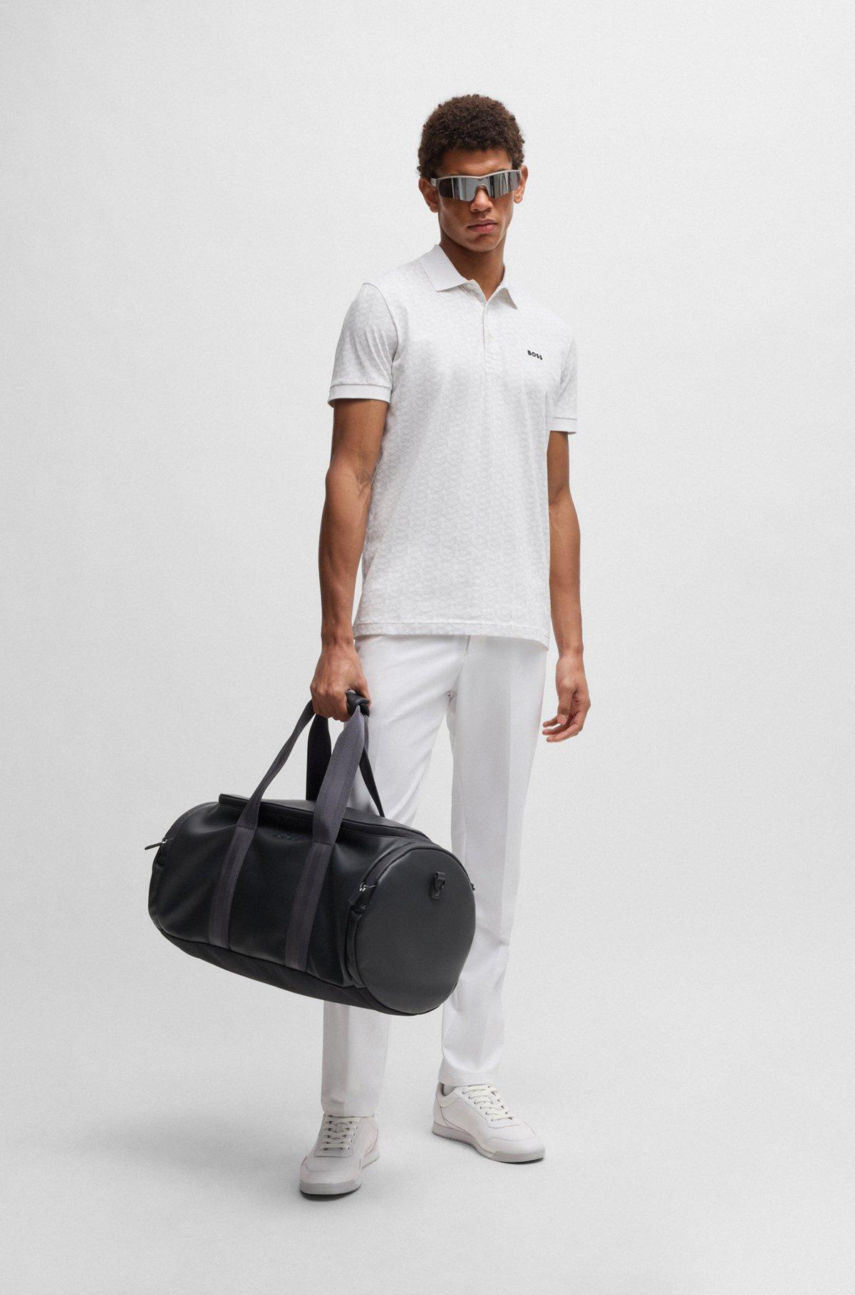 BOSS - Slim-fit pants in water-repellent stretch fabric - White Product Image
