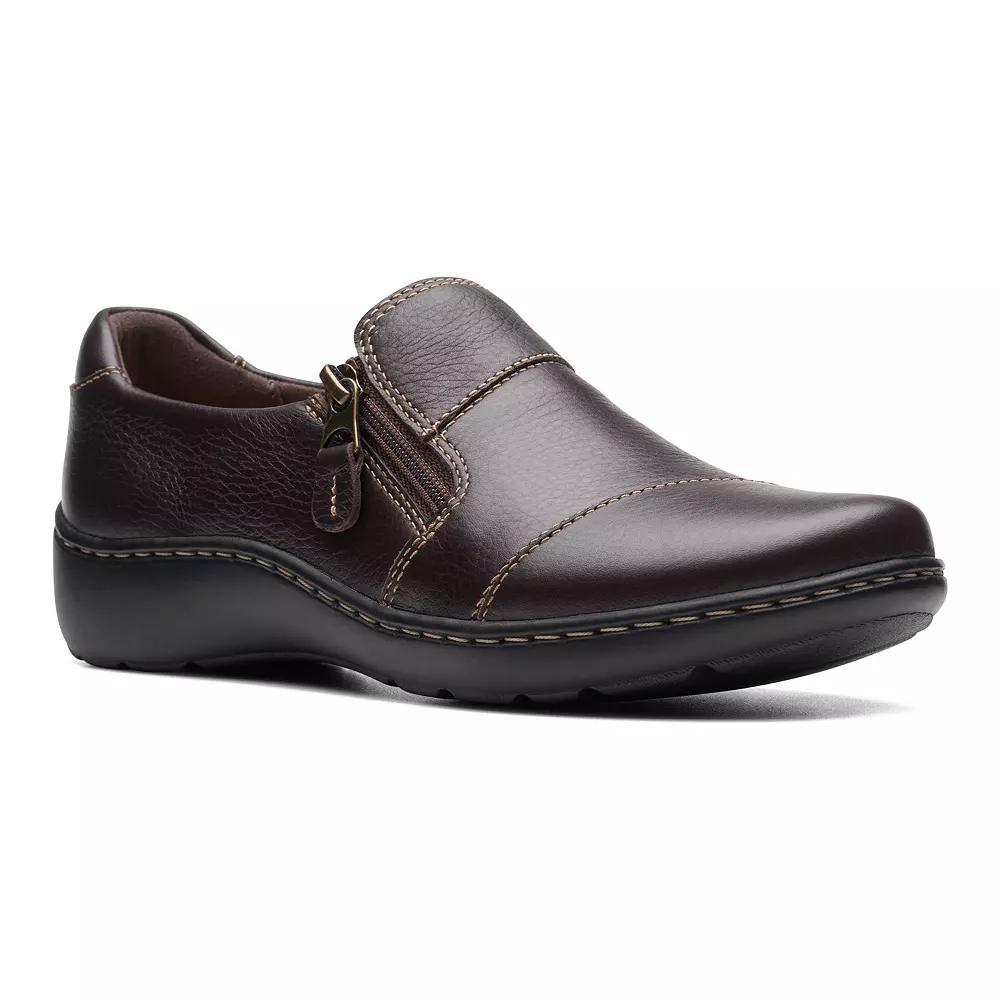 Clarks® Cora Harbor Women's Leather Shoes, Size: 11, Brown Product Image