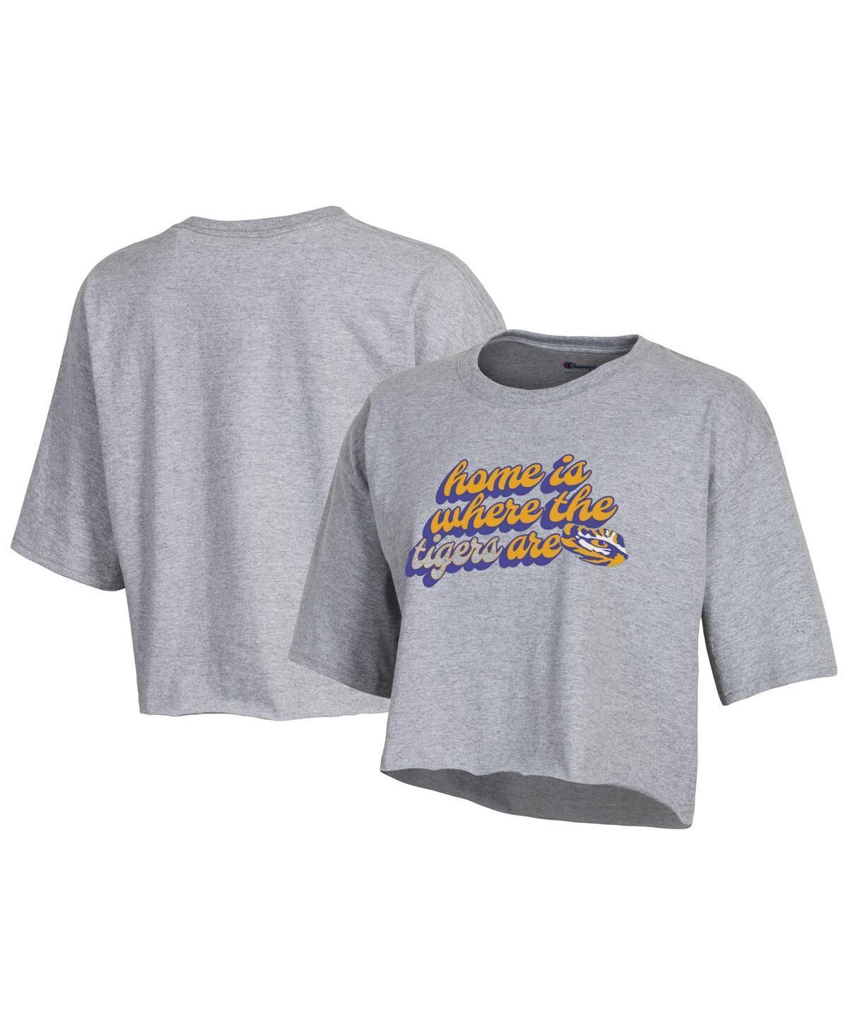 Women's Champion Gray Alabama Crimson Tide Boyfriend Cropped T-Shirt, Size: 2XL, Grey Product Image
