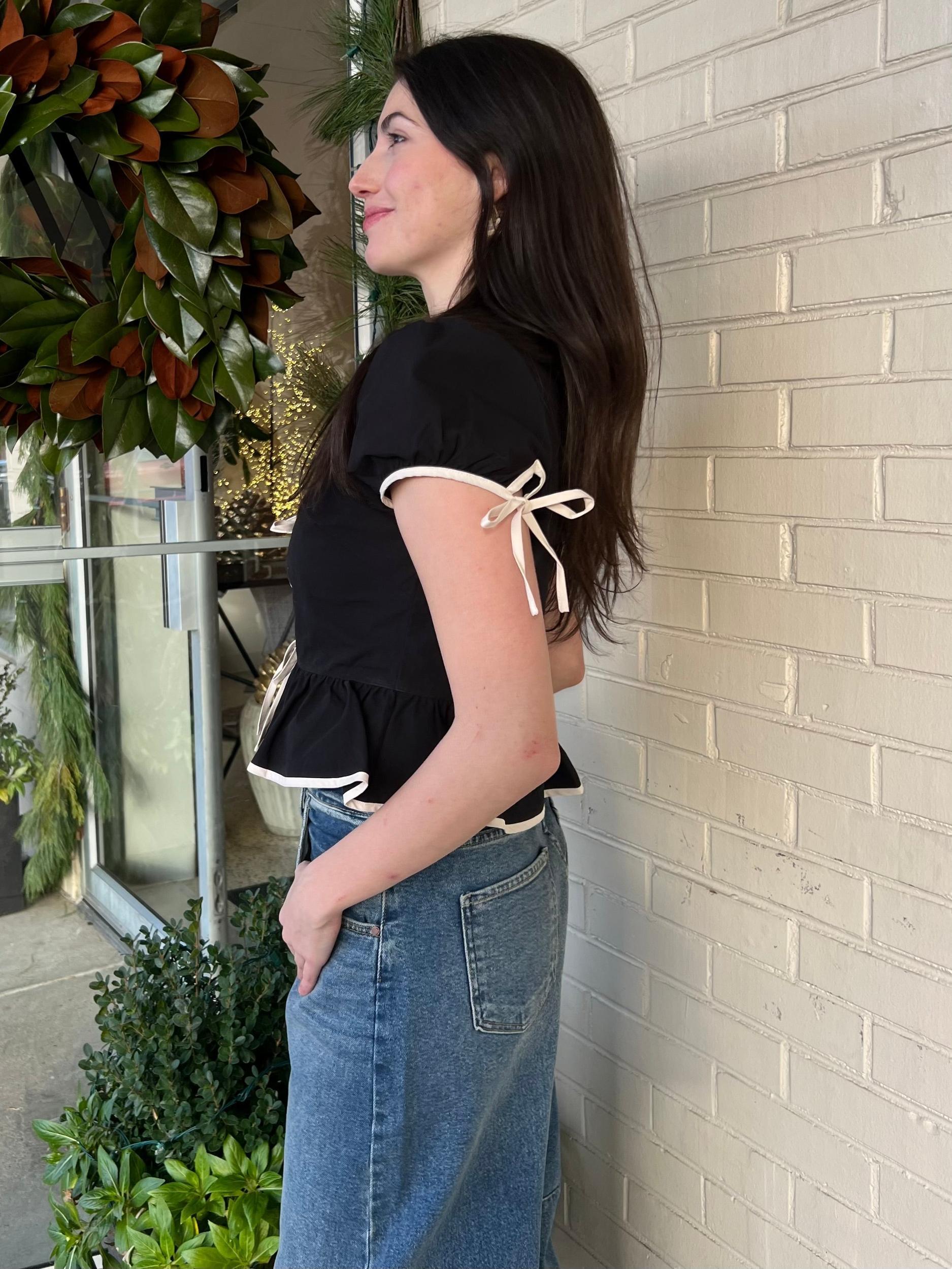 Francis Bow Collared Blouse Product Image
