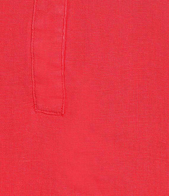 Lilly Pulitzer Mialeigh Linen Half Placket Elbow Puff Sleeve Popover Dress Product Image