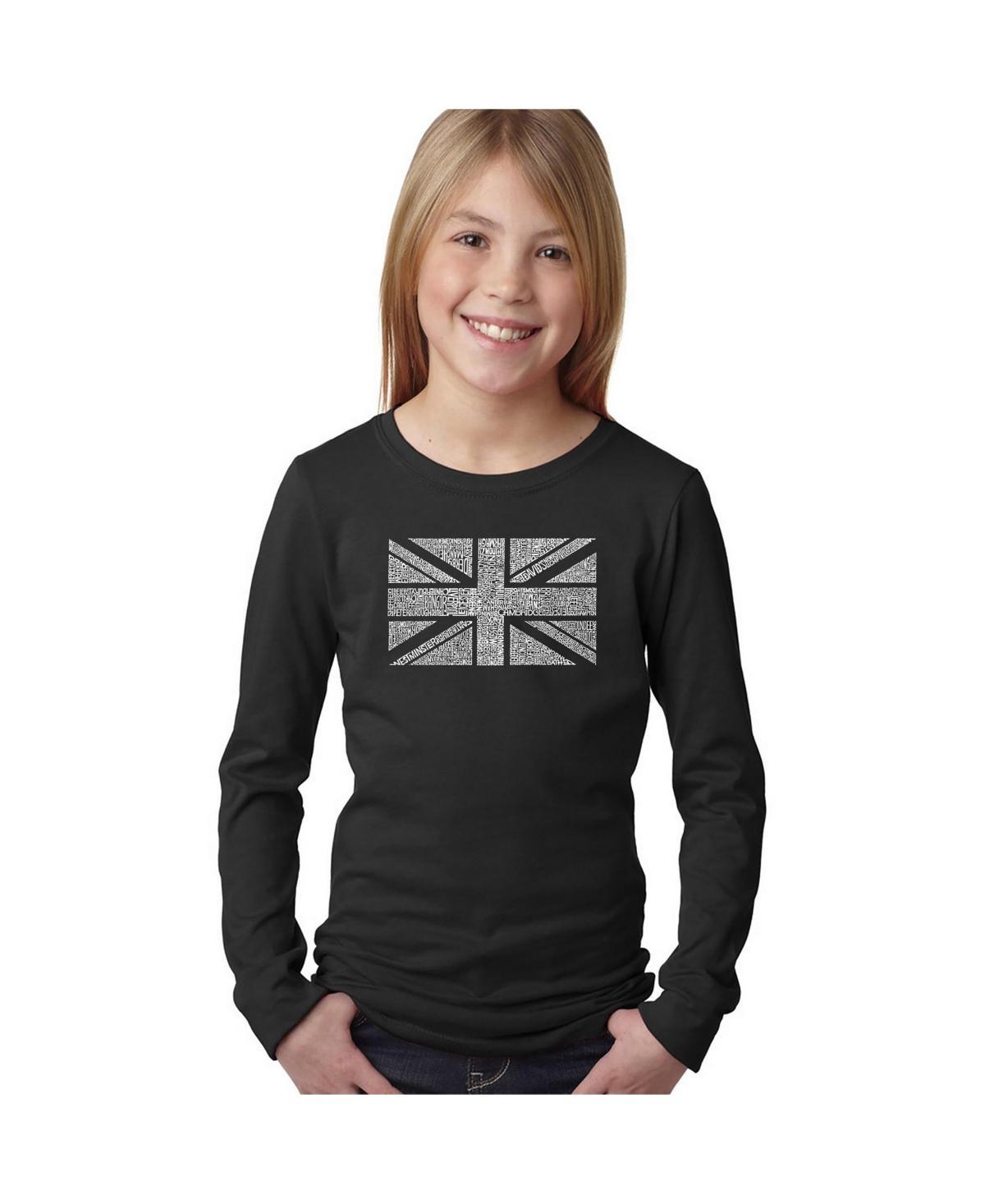 La Pop Art Girls Word Art Long Sleeve T-Shirt - Brooklyn Neighborhoods Product Image
