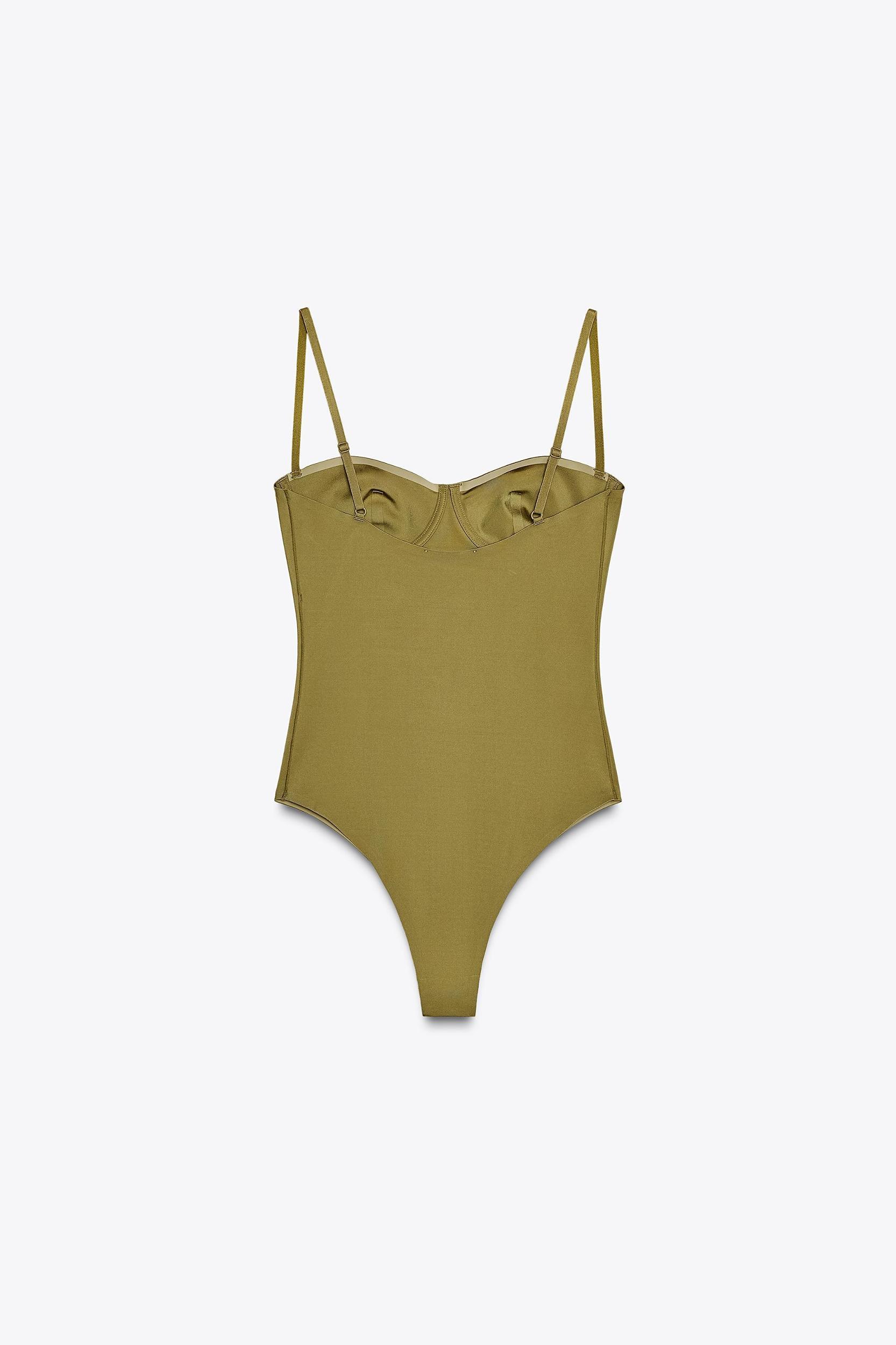 SATIN EFFECT CAMISOLE BODYSUIT Product Image